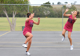 Dargaville High School floodlit netball court